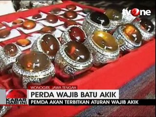 Perda Wajib Pakai Batu Akik bagi PNS Wonogiri
