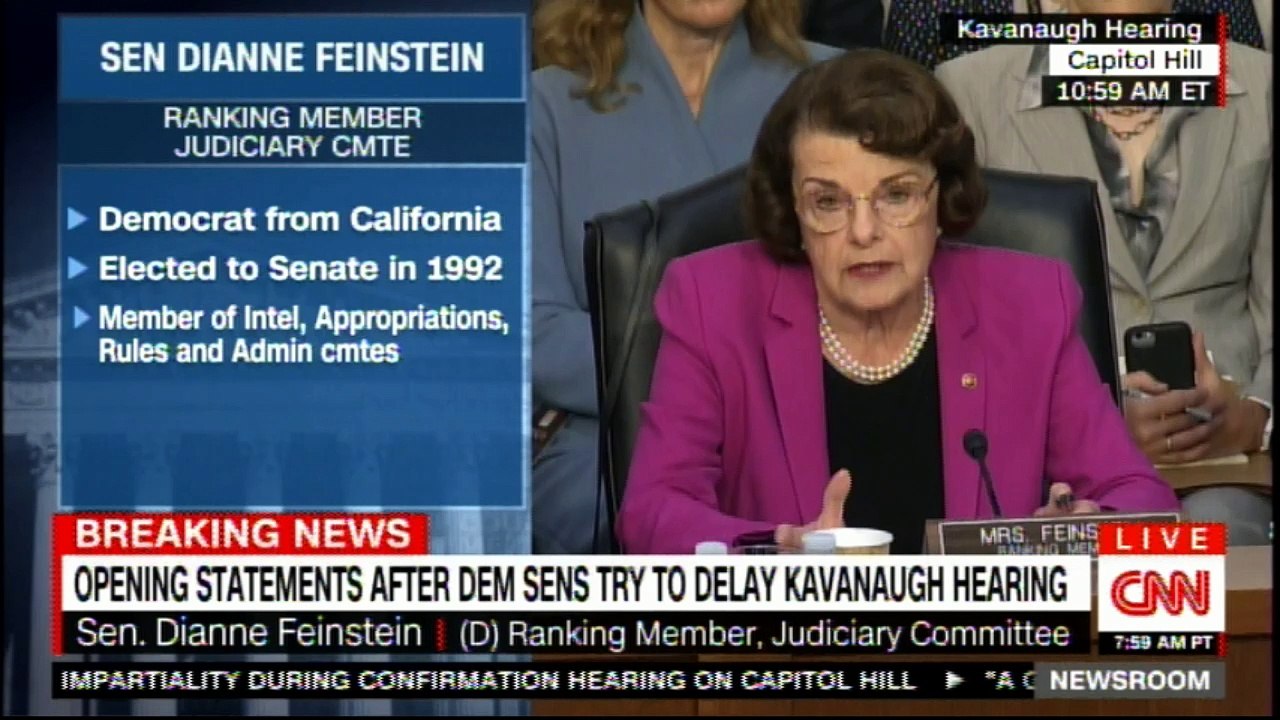 Opening statements after Democrats sens try to delay Kavanaugh hearing. #Breaking #SupremeCourt #News #CNN