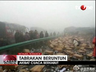 Tabrakan Beruntun di Sichuan Libatkan 35 Mobil