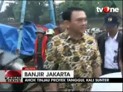 Ahok Tinjau Proyek Kali Sunter