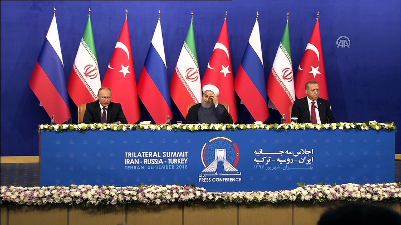 Türkiye-Rusya-İran Üçlü Zirvesi ortak basın toplantısı - Putin - TAHRAN