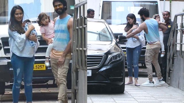 Zain Kapoor's First VIDEO: Mira Rajput greets paparazzi with Shahid Kapoor & Misha Kapoor |FilmiBeat