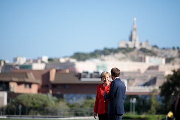 Déclaration d'Emmanuel Macron et d'Angela Merkel à Marseille