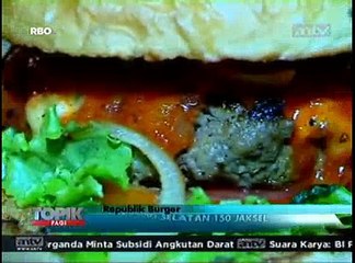 Burger Monster dengan Daging Tebal dan Gurih