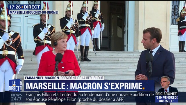 Marseille: les discours d'Emmanuel Macron et d'Angela Merkel