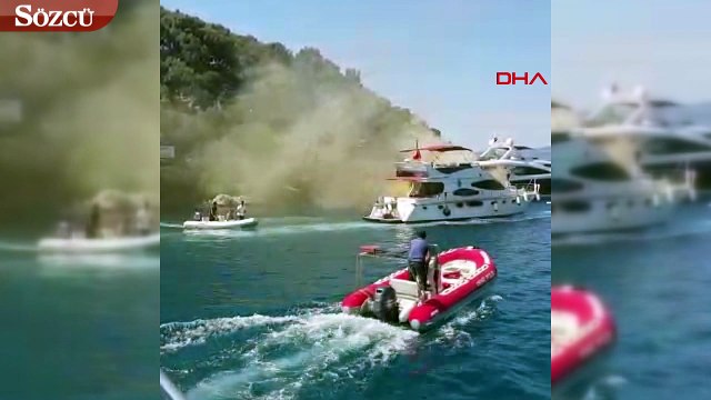 Lüks yat alevlere teslim oldu