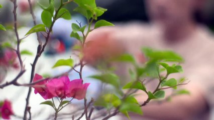 ep1-03_淑君在庭院修剪花草，正方準備出門上班時邀約淑君一同吃晚餐，淑君繼續用冷戰的方式對待正方