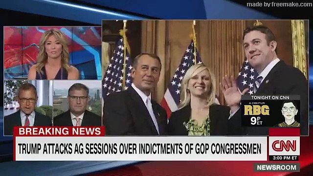 Trump slams Sessions over indictments of GOP lawmakers