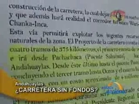 ¿CARRETERA SIN FONDOS? - ANDAHUAYLAS