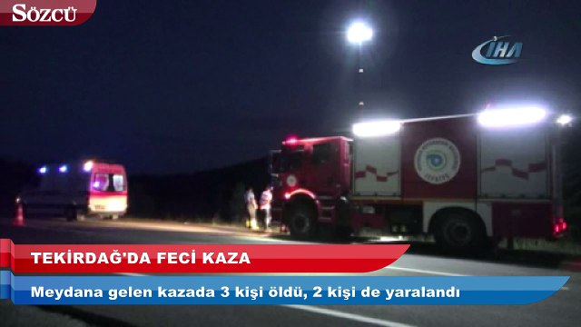 Tekirdağ’da feci kaza