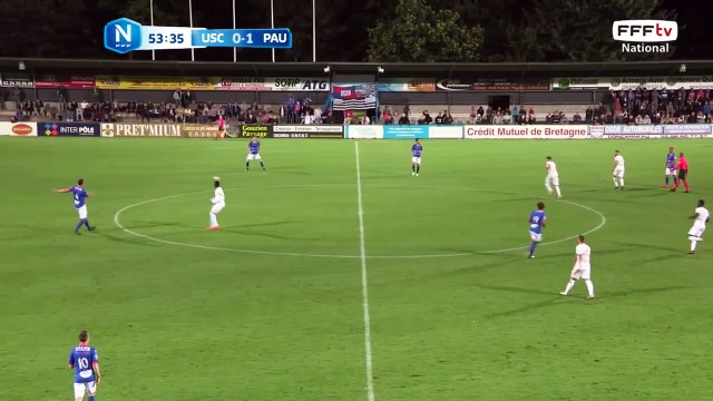 Egalisation de CONCARNEAU !!! D'une frappe dans la surface JUNG égalise, 1 but partout.