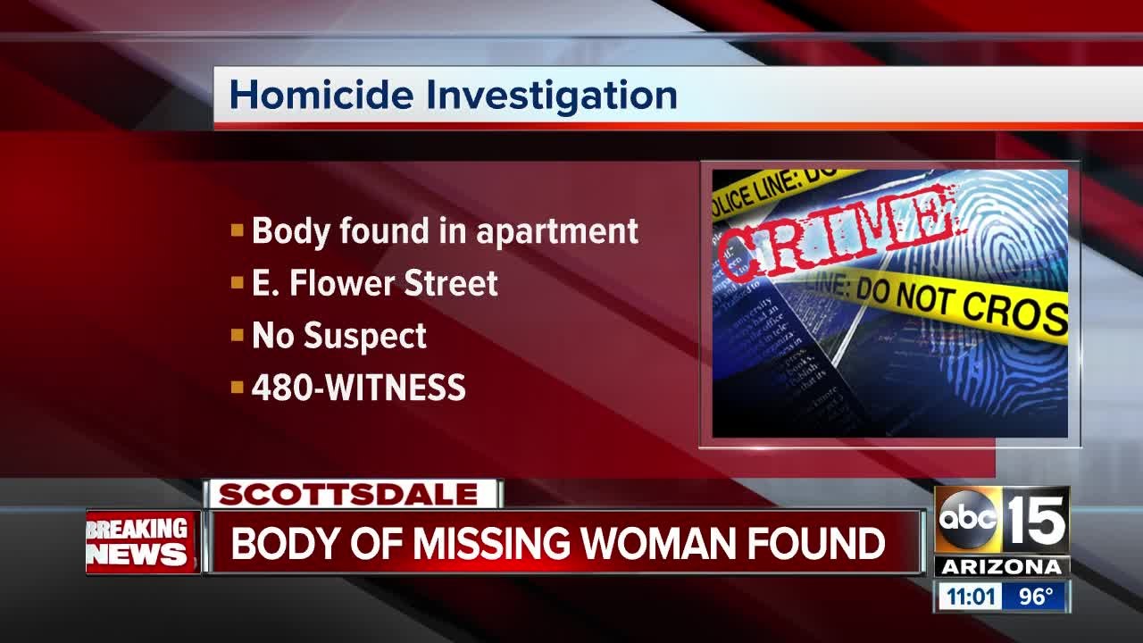 Woman missing from Scottsdale found dead in Phoenix