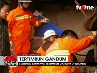 Seorang Karyawan Tertimbun Gandum di Gudang