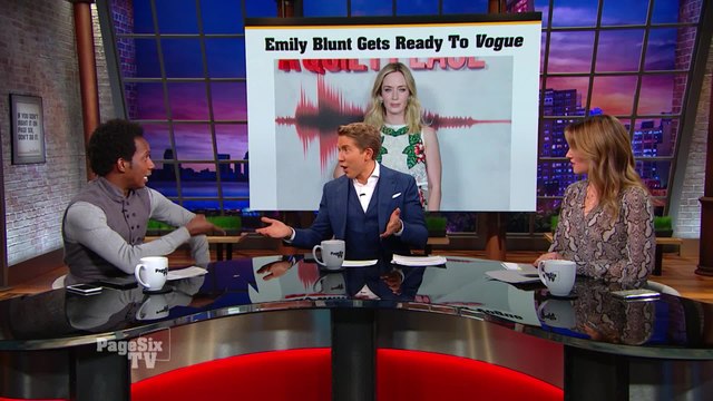#EmilyBlunt is getting ready to #Vogue. She's set to appear on the iconic magazine's cover before the end of the year. #PageSixTV's guest host @BaruchShemtov's got the scoop!