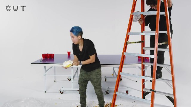 Blind Dates Play Fear Pong (Gina vs. Mic) | Fear Pong | Cut