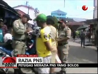 Satpol PP Kota Ambon Gelar Razia PNS di Pusat Keramaian