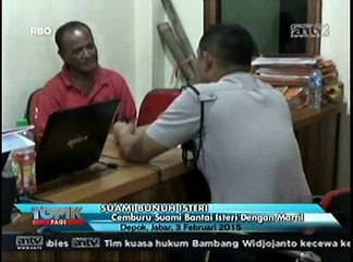 Cemburu, Suami Bantai Istri dengan Martil