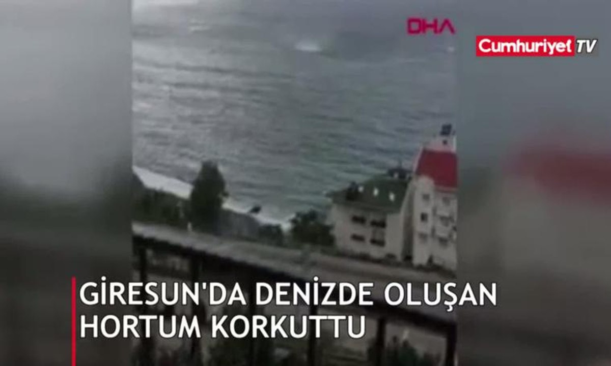 Giresun'da denizde oluşan hortum, korkuttu