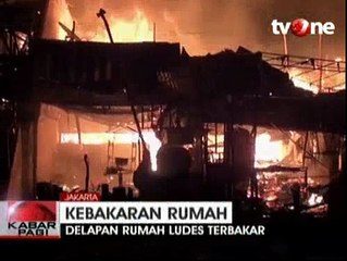 Perumahan Padat Penduduk di Kebon Kacang Terbakar