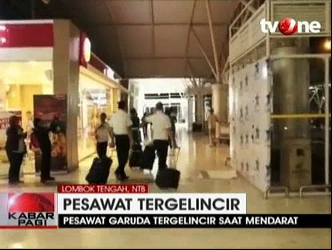 Oleng Saat Mendarat, Pesawat Garuda Tergelincir