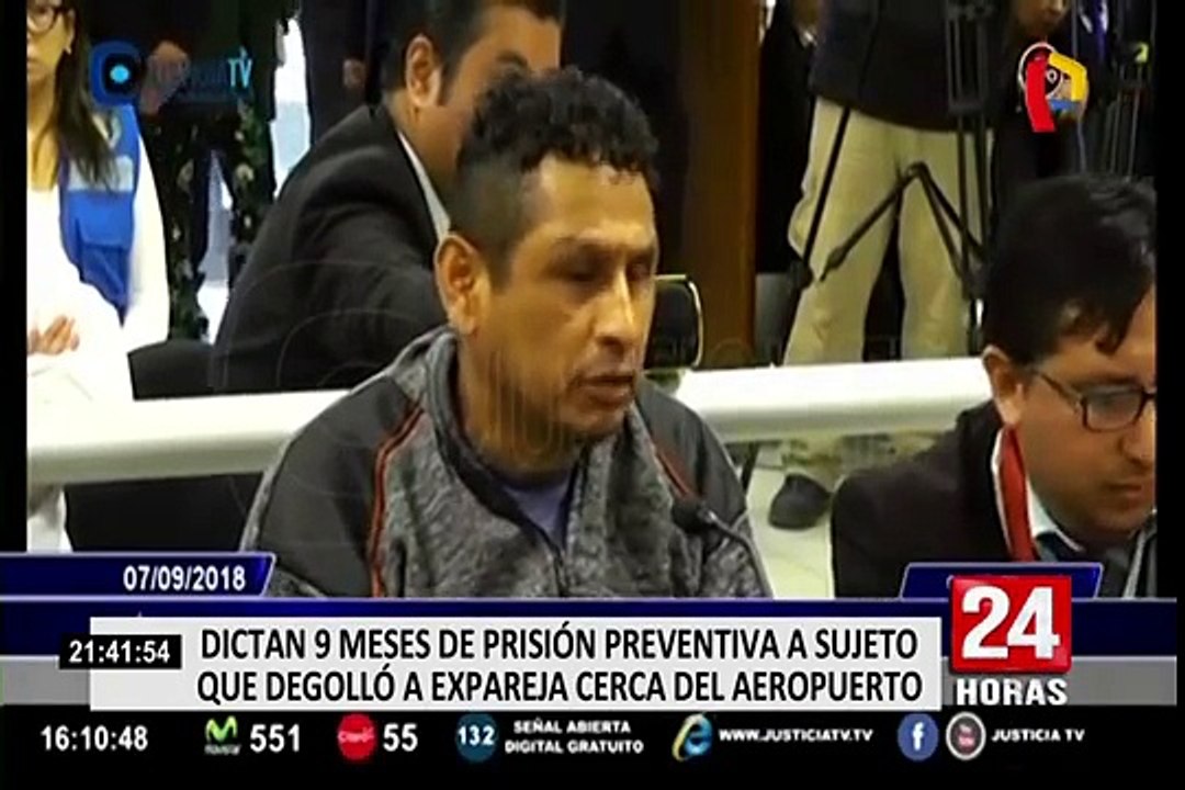 Dictan 9 meses de prisión preventiva contra sujeto que degolló a su expareja en el Callao