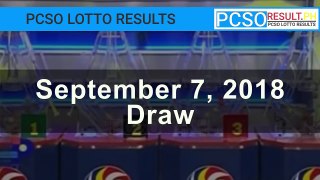 PCSO Lotto Results Today September 7, 2018 (6/58, 6/45, 4D, Swertres, STL & EZ2)