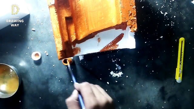 Waste material reuse idea _ DIY art and Crafts _ recycling waste Solar Object _ coconut tree making (202)