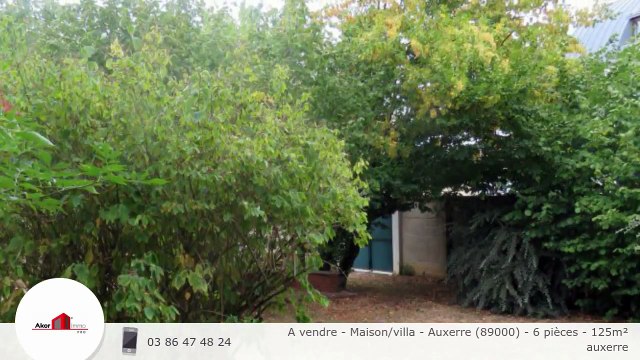 A vendre - Maison/villa - Auxerre (89000) - 6 pièces - 125m²