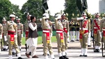 Prime Minister Imran Khan along with federal ministers of defence, foreign affairs, finance, informa