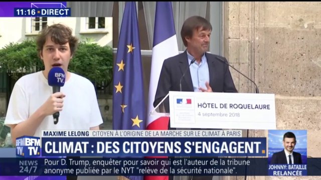 J'ai vécu la démission de Nicolas Hulot comme un électrochoc , dit l'initiateur de la Marche pour le climat