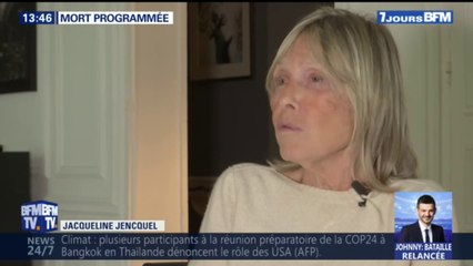 "Je veux partir debout", Jacqueline Jencquel a planifié sa mort en Suisse pour 2020