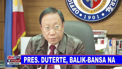 Pangulong #Duterte, balik-bansa na