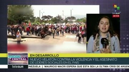 Colomiba: velatón contra la violencia y asesinato de líderes sociales