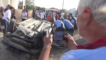 Karaman Otomobil, Karşı Şeride Geçip Takla Attı 2 Ölü, 3 Yaralı Hd