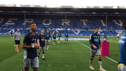 Les joueurs du FC Sochaux sur le terrain du Deportivo