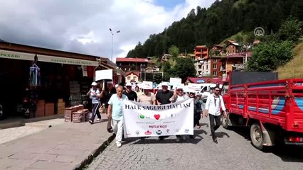 Ayder Yaylası'nda Tulum Eşliğinde Yürüdüler