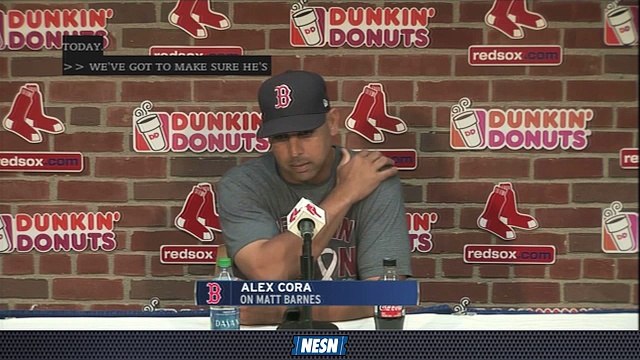 Gameday: Red Sox reliever Matt Barnes talks about hip injury