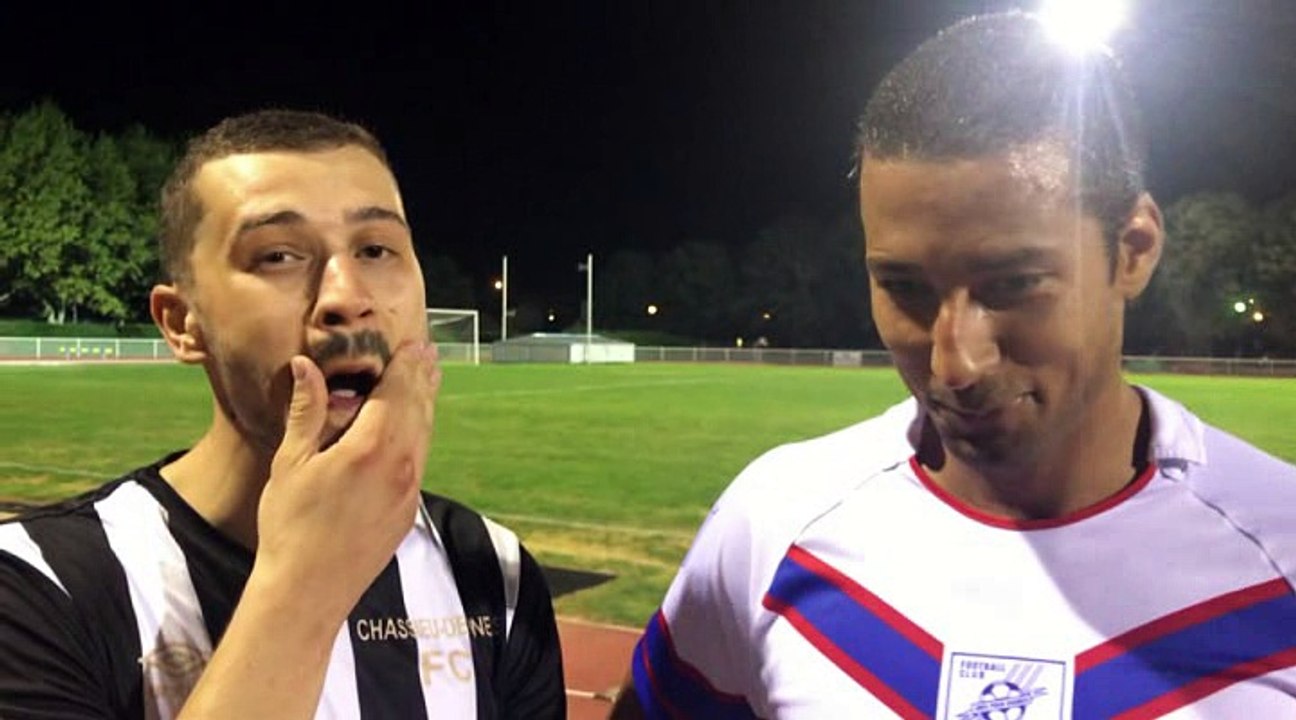 Charles LELARD et Armand RAPHAEL réagissent après le nul entre le Chassieu-Décines FC et le FC Charvieu