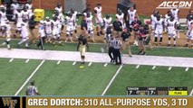 Wake Forest WR Greg Dortch Electric In Win Over Towson