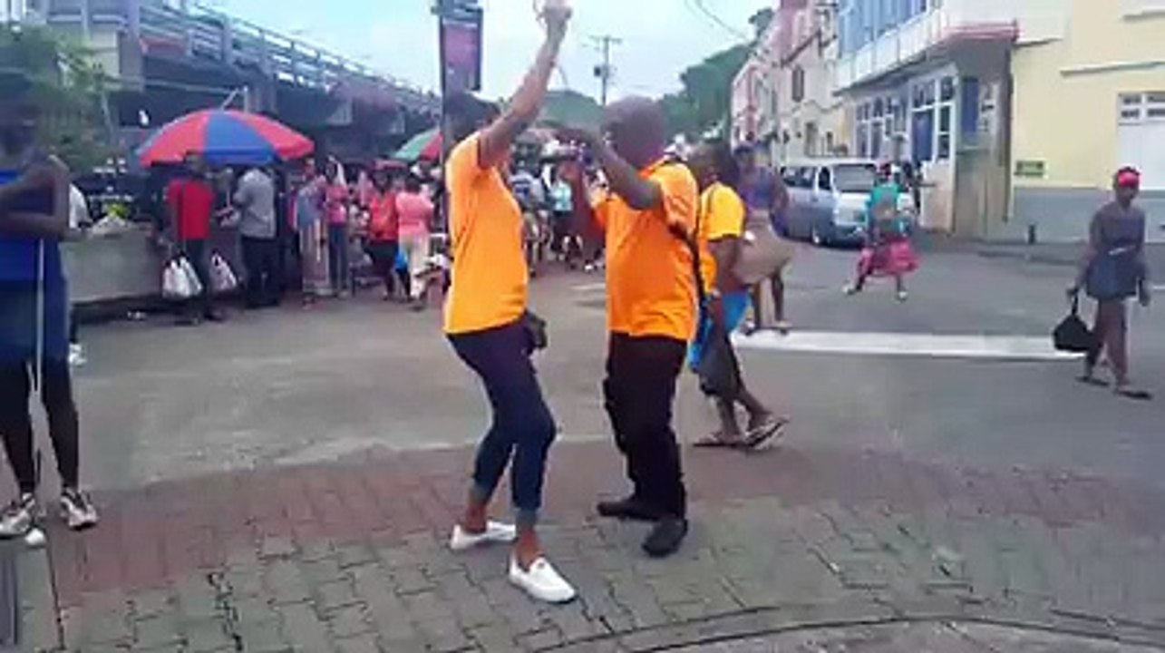 Wee Fm owner puts down her dancing moving on her birthday. Wee Fm in the city. Desiree DaBreo