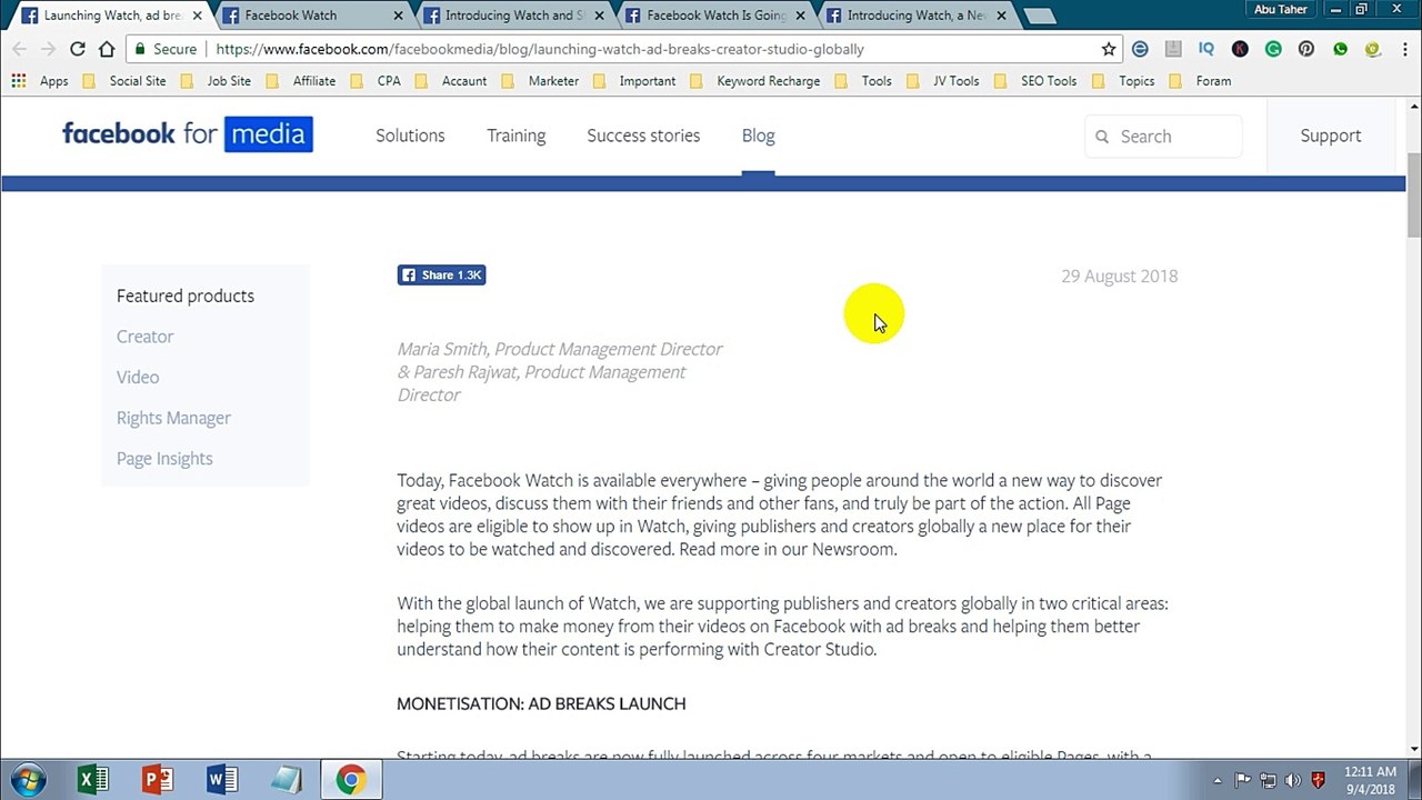 Make money from facebook watch