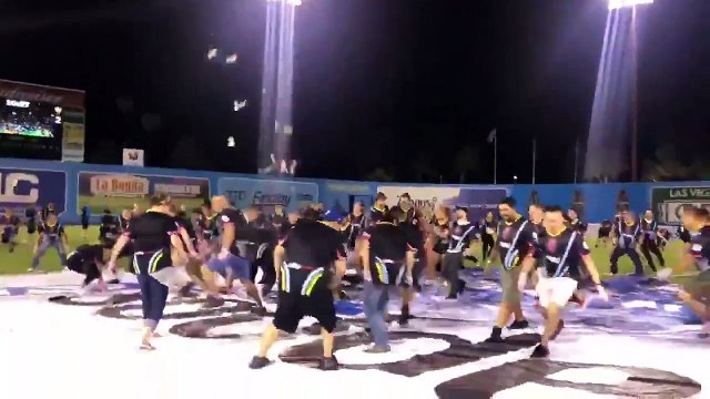 Las Vegas Lights FC brought a choper and threw money to the fans at half time!