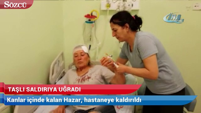 Köpeklerini gezdirirken taşlı saldırıya uğradı