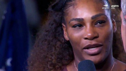 Serena Williams protesto eden kalabalıktan şampiyon olan Osaka'yı tebrik etmelerini istedi