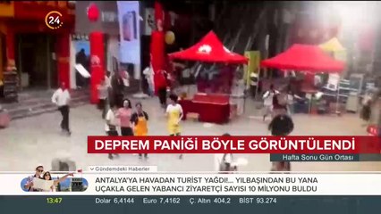 Deprem paniği böyle görüntülendi