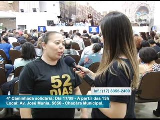 Dia 17/09 - Quarta Caminhada Solidária com Testemunho de Vida de Bispa Cléo