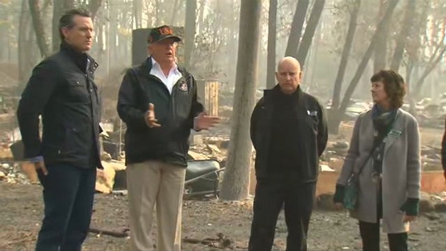 Trump tours fire-ravaged California