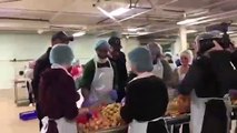 Barack Obama Volunteers At Chicago Food Bank For Thanksgiving