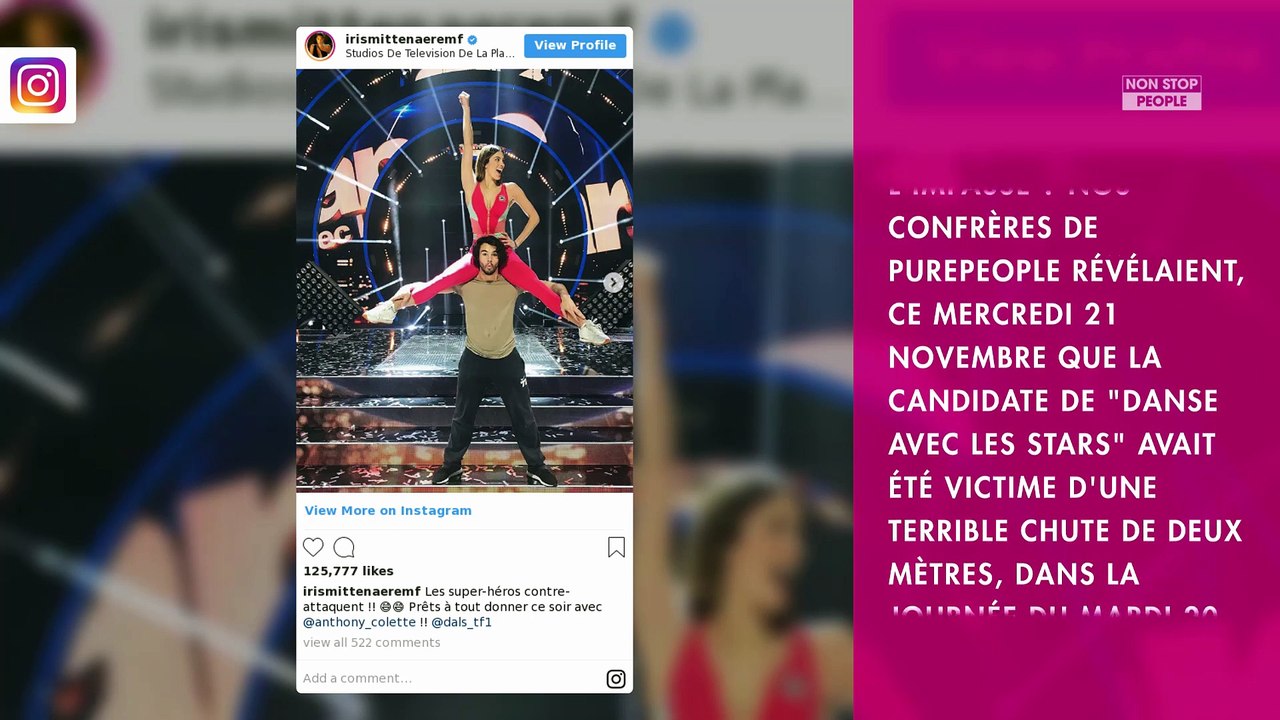 DALS 9 – Iris Mittenaere grièvement blessée : les images de sa terrible chute