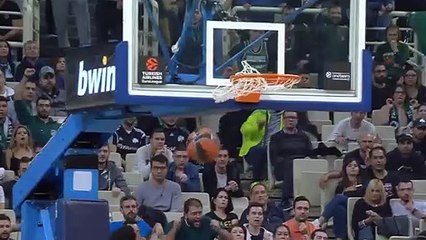 Calathes scores a half court shot out of time